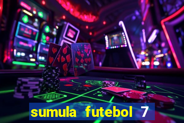 sumula futebol 7 society excel